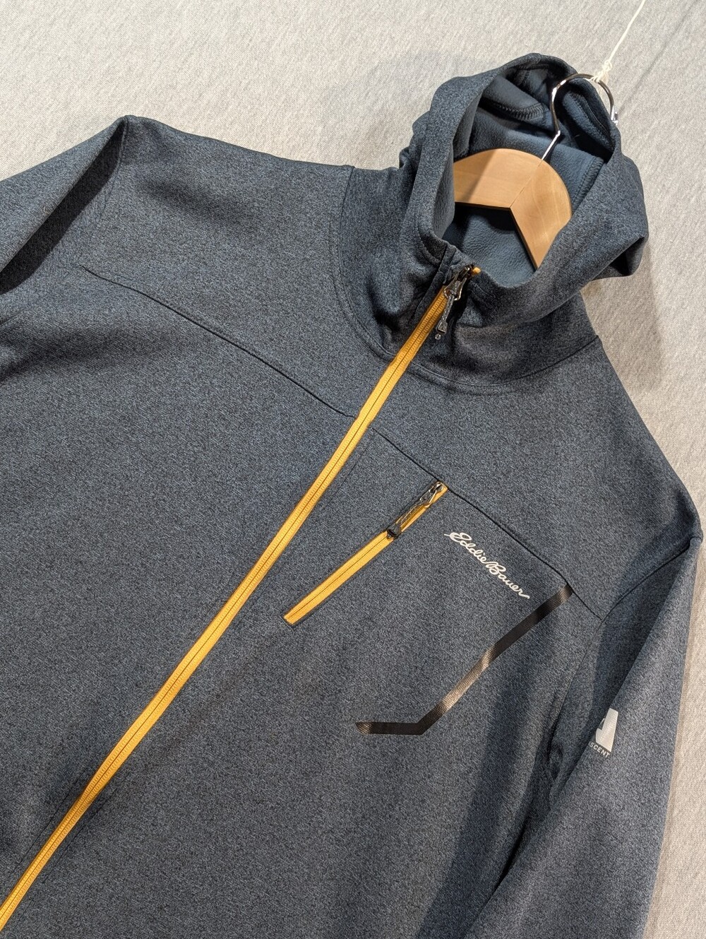 Eddie Bauer First Ascent Hoodie Men's XL Blue Gold Full Zip